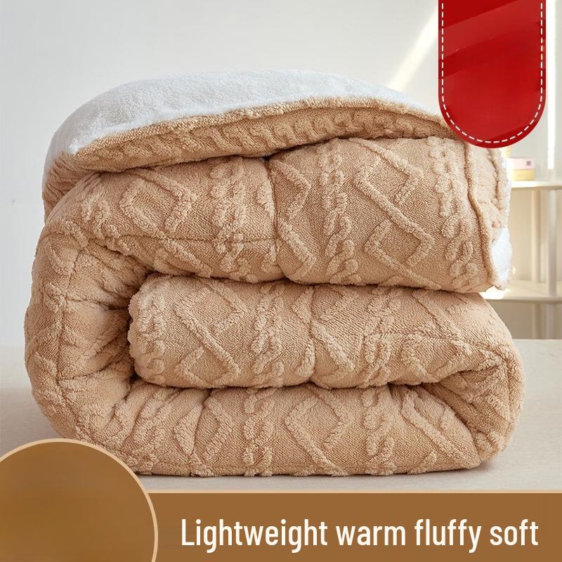 LISM Lamb Plush Warm Winter Quilt