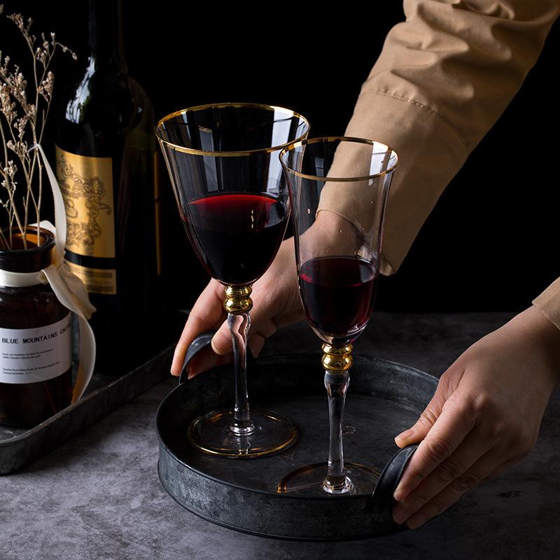 2 stk PhnomCrystal Glass Champagneglass Rødvinsglass, Vinglass Modellrom Vinsett Myk dekorasjon Spisebordspynt