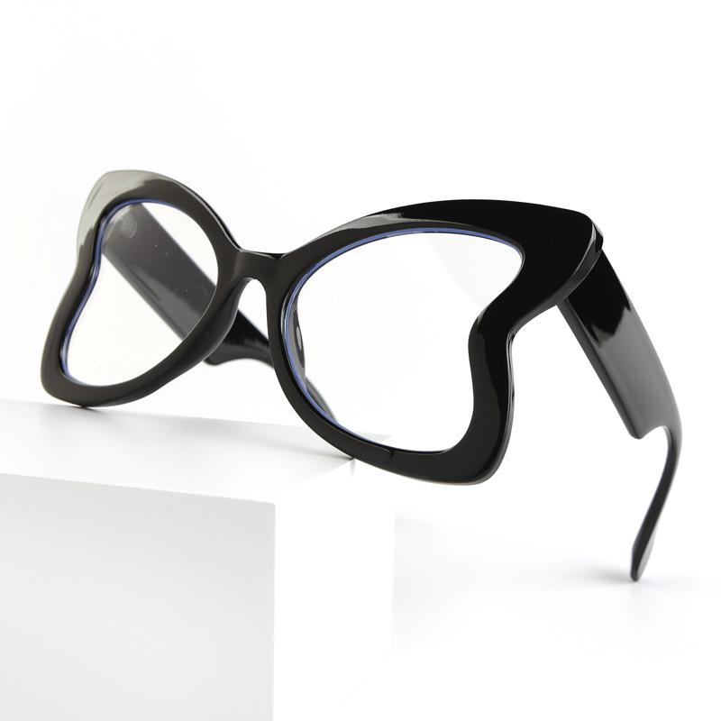 New butterfly shape decorative glasses women's personalized fashion high sense trend anti-blue flat mirror men