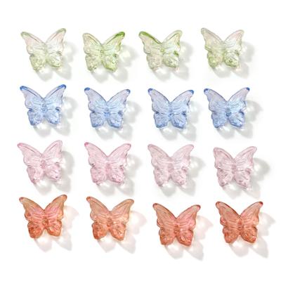 10 Pezzi Farfalla con Coda in Vetro Perline Distanziatrici Libere per la Creazione di Gioielli Bracciale Fai da Te Collana