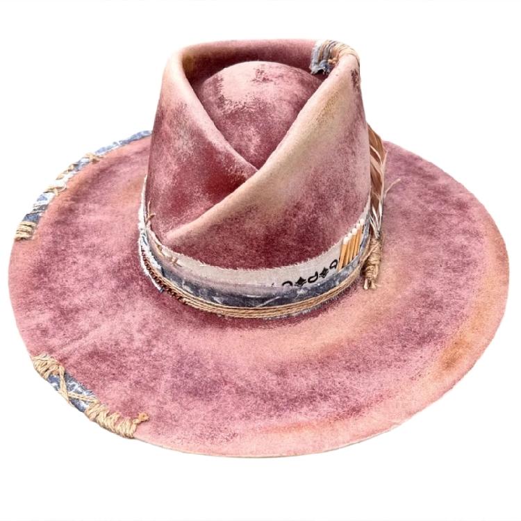 Vintage Hat for Men Women with Ribbon Belt Wool Feathered Hat Cosplay Party Costume Hat Stage Show Props Jazzy Hat
