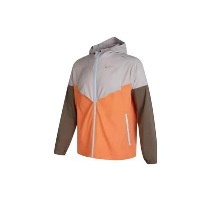Colorblock-Kapuzenjacke mit Reißverschluss und Sonnenschutz für Herren, Oberbekleidung, mehrfarbig CZ9071-012