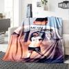Messi Personalized Text Blanket Multi-purpose Customizable Blanket Soft & Cozy Perfect for Bedding Couch Nap Seaside for All Occasions