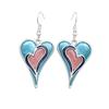 Color Love Enamel Color Earrings Pure Hand-painted Design Heart-shaped Women's Daily Light Luxury Explosive Earrings