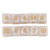 30PCS Number Dice Six Sided Multiples of 2 Number Plastic Light Weight Portable Dice   for Teaching Board Games