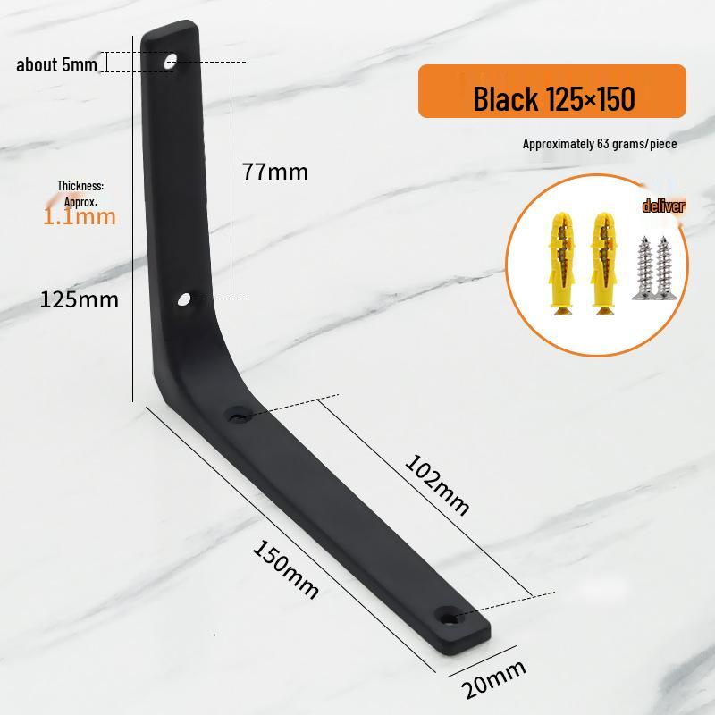 Stainless Steel Curved Wall-Mounted Triangular Shelf Bracket