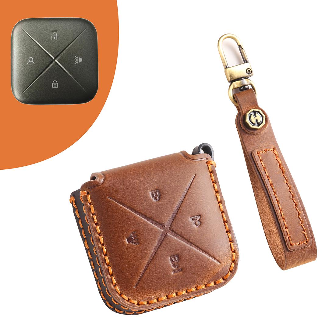 [Buick-New Energy Car] E4/E5 Car Key Case Key cover Cowhide Handmade коричневый