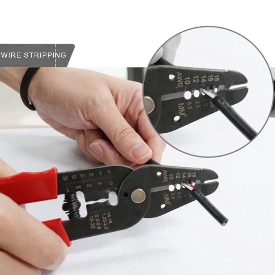 7 În 1 Multifuncțional Dezizolator Electric de Cabluri Clește de Sertizat Unealtă Manuală de Reparare