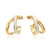 Stainless steel earrings cold wind personalized earrings C-shaped temperament simple oiling drip earrings
