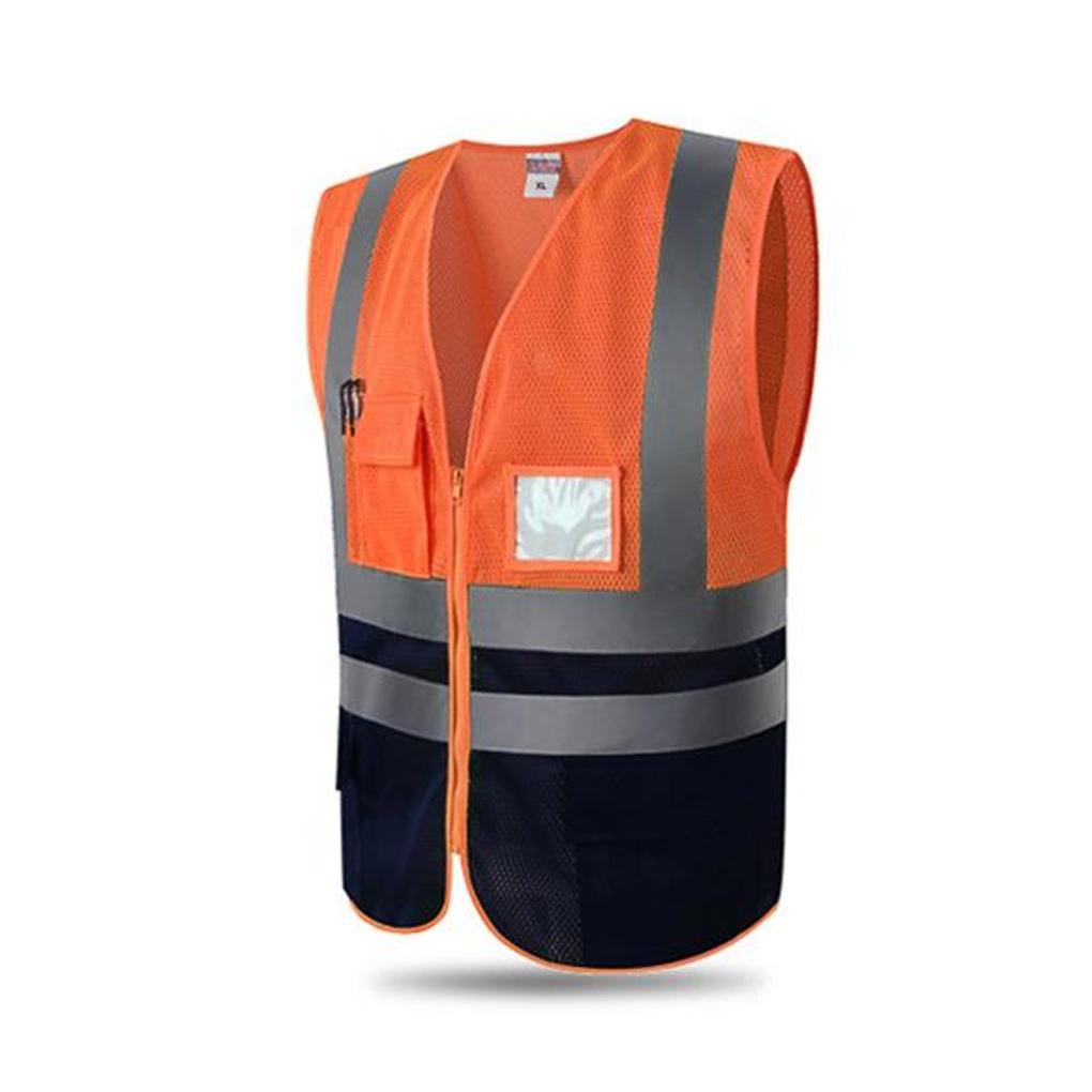 Светоотражающий сетчатый жилет безопасности 360 градусов (XL) / флуоресцентный рабочий жилет