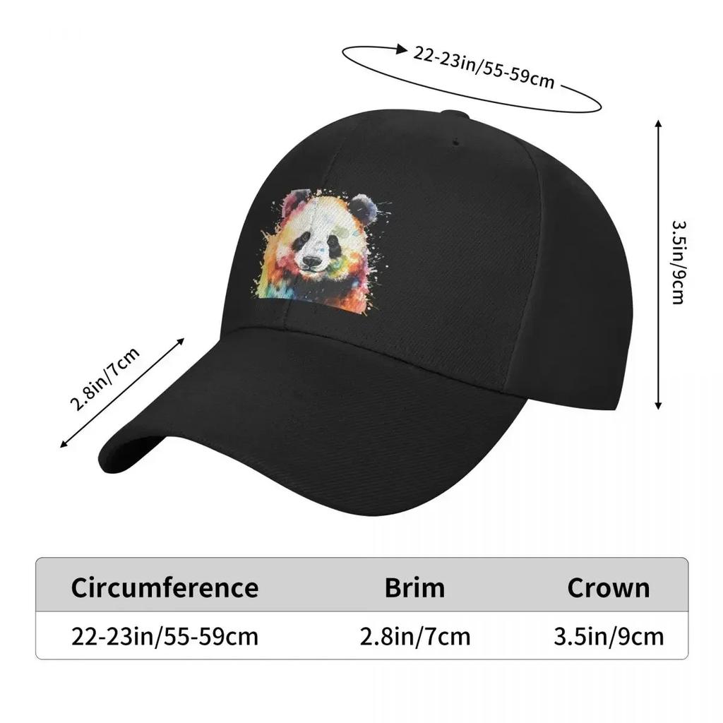 Rainbow Panda Bear: Joy in colors Baseball Cap dad hat Bobble Hat Visor Golf Men Women's