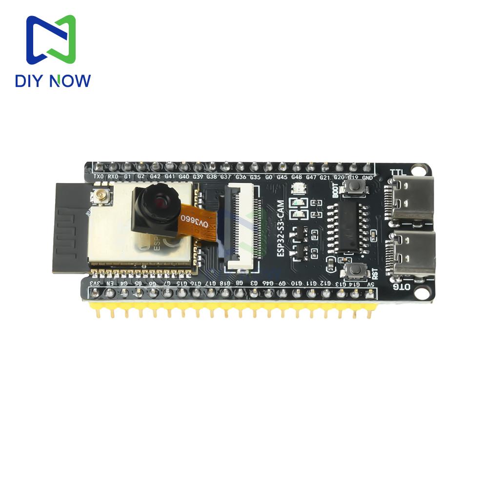 ESP32-S3-CAM OV3660 Camera Module Development Board ESP32-S3 N16R8 WiFi/Bluetooth DIY Smart Car Visual Tracking Core Board CH340