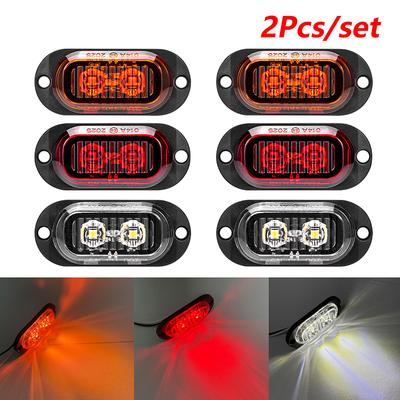 2 Stück 12V 24V LKW Positionsleuchten Auto Seitenmarkierungsleuchten LED Signalleuchte Anhängerleuchten Blinker Rückleuchten Autozubehör