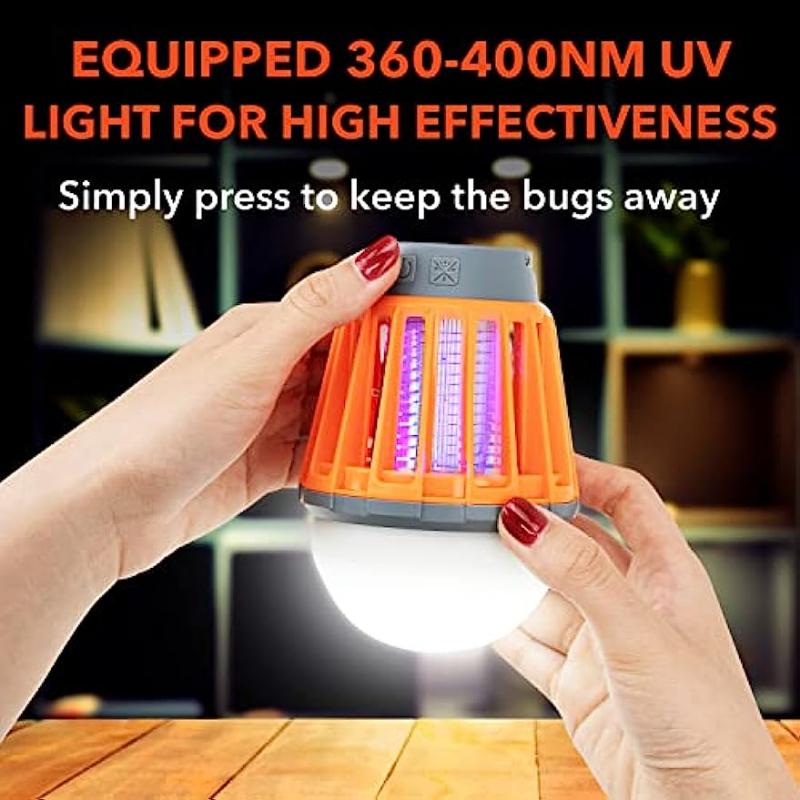 1 elektronická žárovka pro kontrolu komárů USB dobíjecí, vodotěsná LED žárovka proti komárům