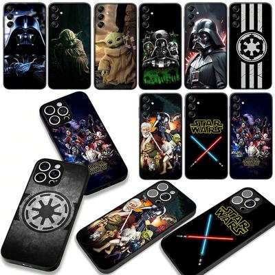 Funda de Teléfono para Samsung Galaxy S25 S23 S22 S24 FE Ultra Plus A56 A05 A06 A15 A16 A57 S7 Edge Funda Estrellas Darths Yoda Vaders Wars