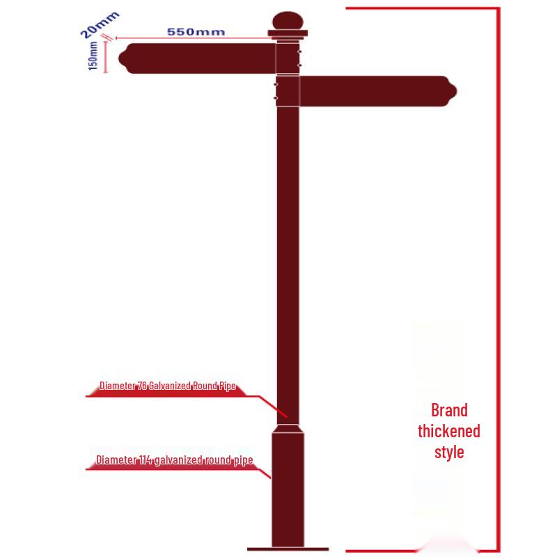 Outdoor Two-Way Directional Signpost