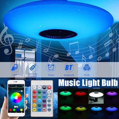 30W Moderne LED Deckenleuchte Heimbeleuchtung APP Bluetooth Musiklicht + Fernbedienung RGB Dimmbar Schlafzimmerlampen Intelligente Decke