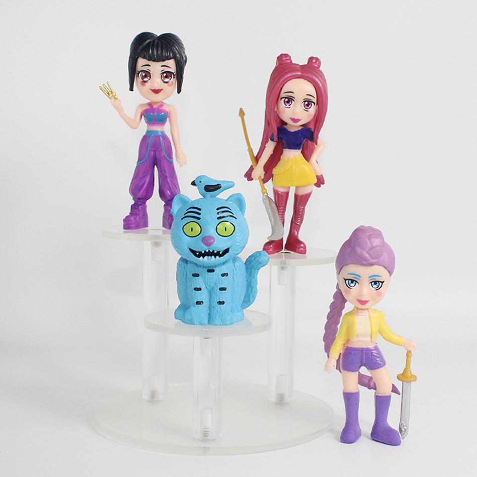 New 8pcs Kpop Demon Hunters Figure Huntrix Figures Toy Derpys Tiger Rumi Mira Zoey Sussy Figurine Ornament