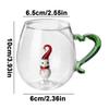 Christmas Tree Deer Coffee Mug 400ml Christmas Series Snowman Glass Cup Kids Water Tea Cup Wine Glass Milk Glass Party Decor