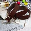 Korea Japan Style Soft Girl Love Heart Metal Buckle Pu Leather Belts Ladies Office Work Runway Belt