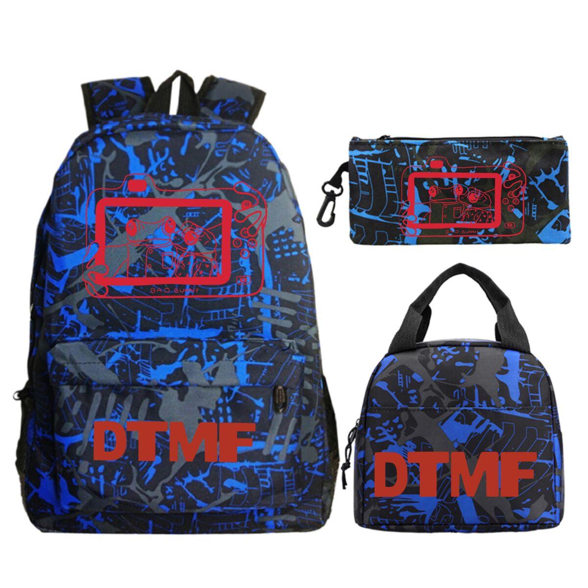 Ensemble de Sac à Dos Scolaire 3 en 1 Cartable Sac à Dos avec Sac à Lunch Trousse à Crayons Sac d'École Décontracté pour Étudiant Adolescent Unisexe Kit de Rentrée Scolaire