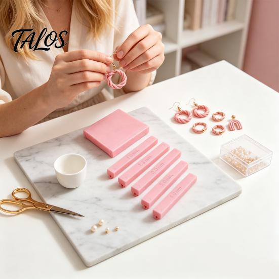 Jewelry Making Accessories Polymer Clay Bead Roller & Snake Maker Tool, 6 Sizes DIY Ornament Kit Strip Hoop for Earring Shaping Tools