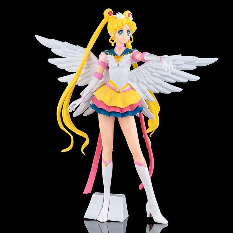 24cm Eternal Sailor Moon Figures Anime Tsukino Usagi Action Figure Eternal Tiare PVC Cake Ornaments Collection Model Toys Gifts