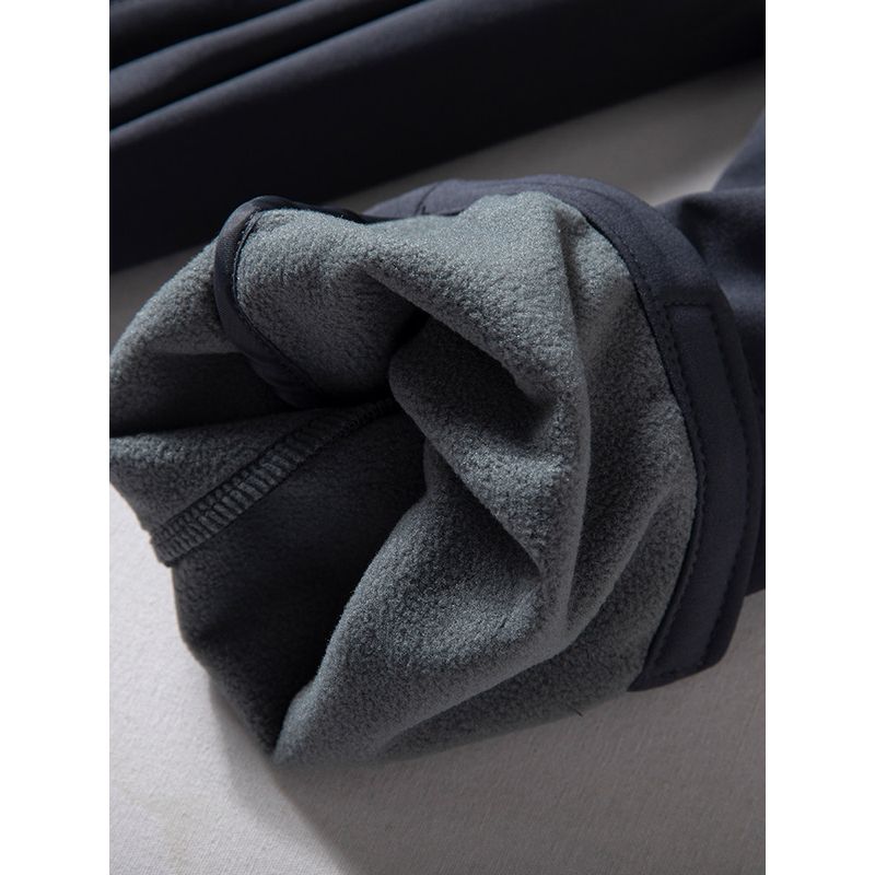 Jacket Men's 2024 New Soft Shell Windproof Waterproof Tear-Resistant Jacket Thick Warm Fleece Hoodie