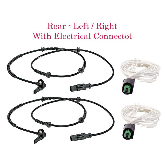 2 X ABS Wheel Speed Sensor & Connectors Rear L/R Fits jeep Renegade 2015-