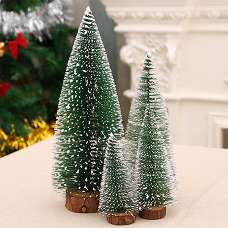5pcs Mini Christmas Trees Green Tower Pine Cedar Desktop Artificial Christmas Tree for Xmas Party DIY Home Decors 10/15/20/25cm