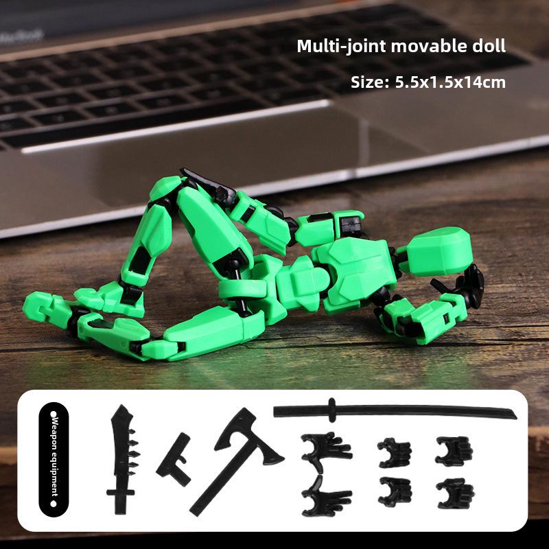 Lucky Doll: 13-Point Articulated 3D Printed Toy, 3rd Gen DIY Stress Relief Figure
