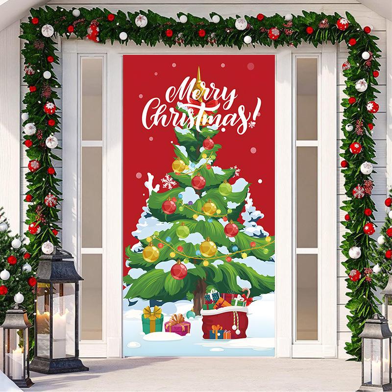 Green Legend Christmas Door Sticker & Hanging Cloth Décor