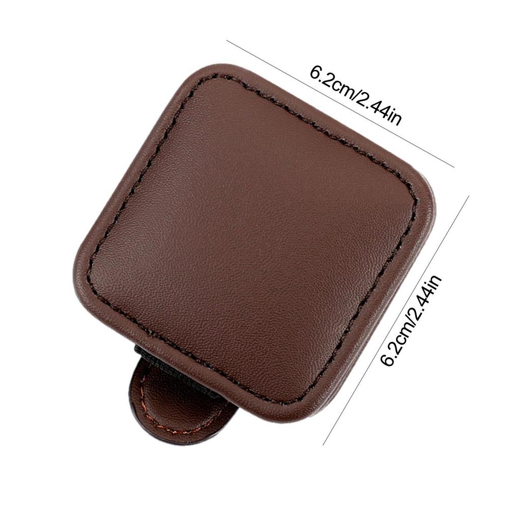 

Автомобильный держатель для солнцезащитных очков, магнитный козырек из искусственной кожи, зажим для солнцезащитных очков с задним зажимом, вешалка для очков, держатель для карточек, подставка для авто коричневый