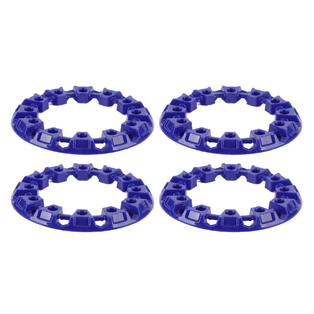 4Pcs 6 Inch ATV Wheel Trim Hub Protection Decor Plastic Tires Decorative Rim Guard Universal for Go Kart Blue