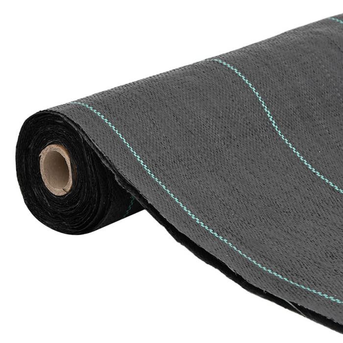 VidaXL Membrane anti-mauvaises herbes noir 1,5x100 m PP, tissu anti-mauvaises herbes, membrane de contrôle des mauvaises 4005189