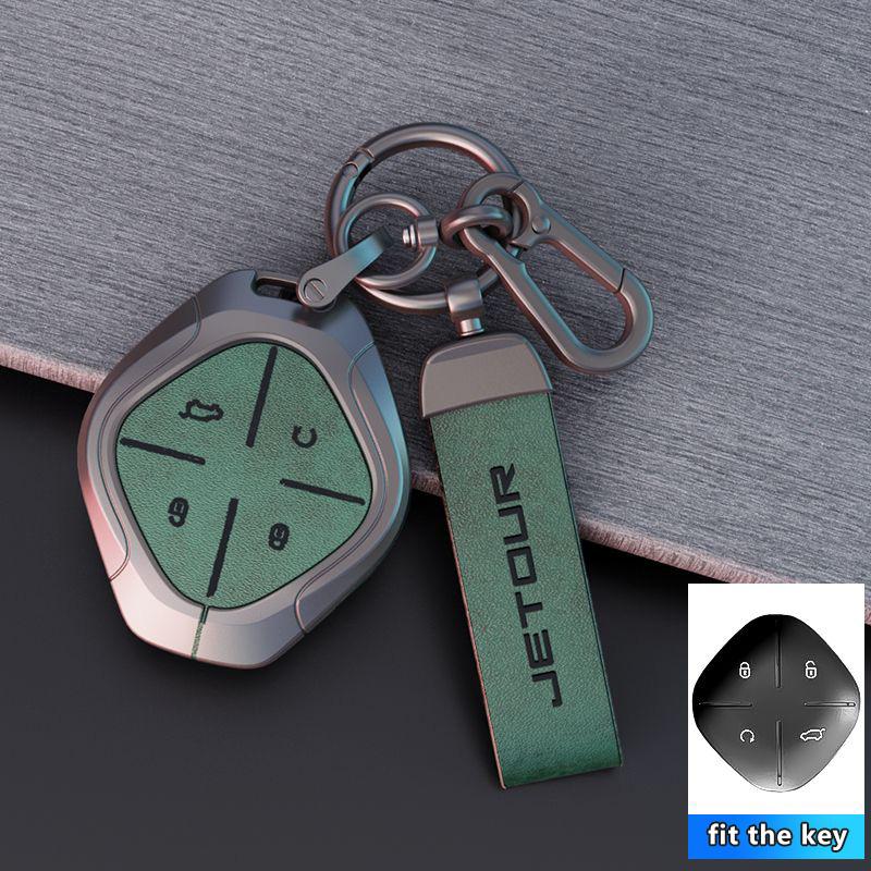 Zinc Alloy Car Key Case For Jetour Dashing Keychain Remote Cover Bag Shell Housing Ring Holder Fob Accessories