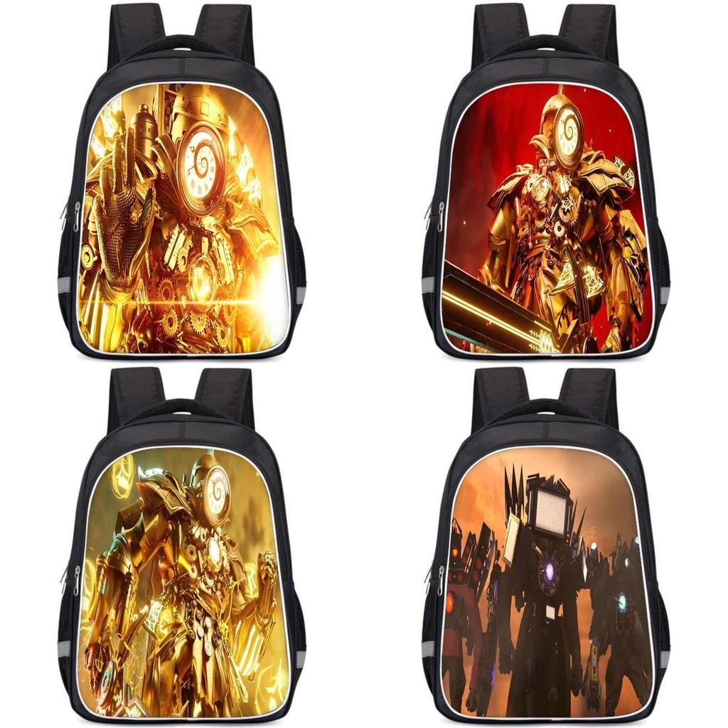 Cartoon Anime Themed Large Capacity Double Layer Backpack For Boys In Oxford Fabric