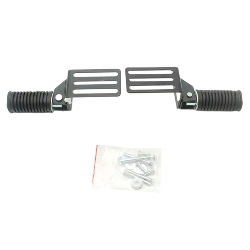 Anti Slip Motorcycle Foot Pegs Foldable Footrest Heavy Duty Iron Material Easy Installation For Various Bike Models 2pcs