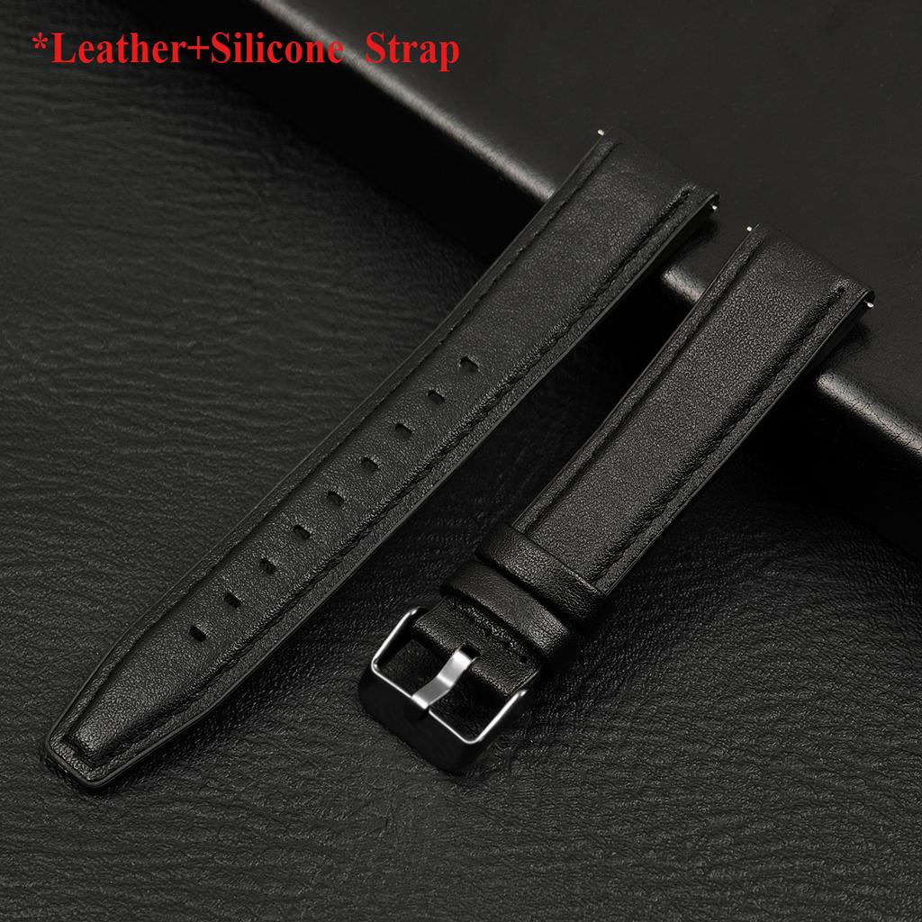 20mm 22mm Leather Strap for Samsung Galaxy Watch 7 6 5 4 40 44mm Gear Band Vintage Bracelet for Xiaomi Redmi Watch 5 Lite/Active