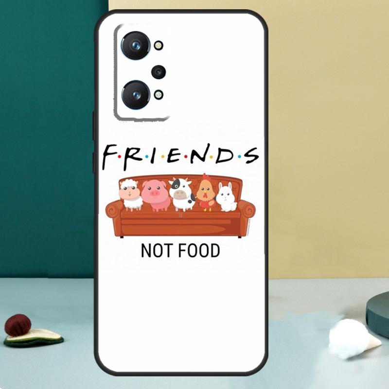 Vegan Vegetarian Quote For Realme 11 10 12 13 14 Pro Plus GT 7 6 5 Pro GT 6T C67 C61 C53 C51 C21Y C25S C75 C55 Case