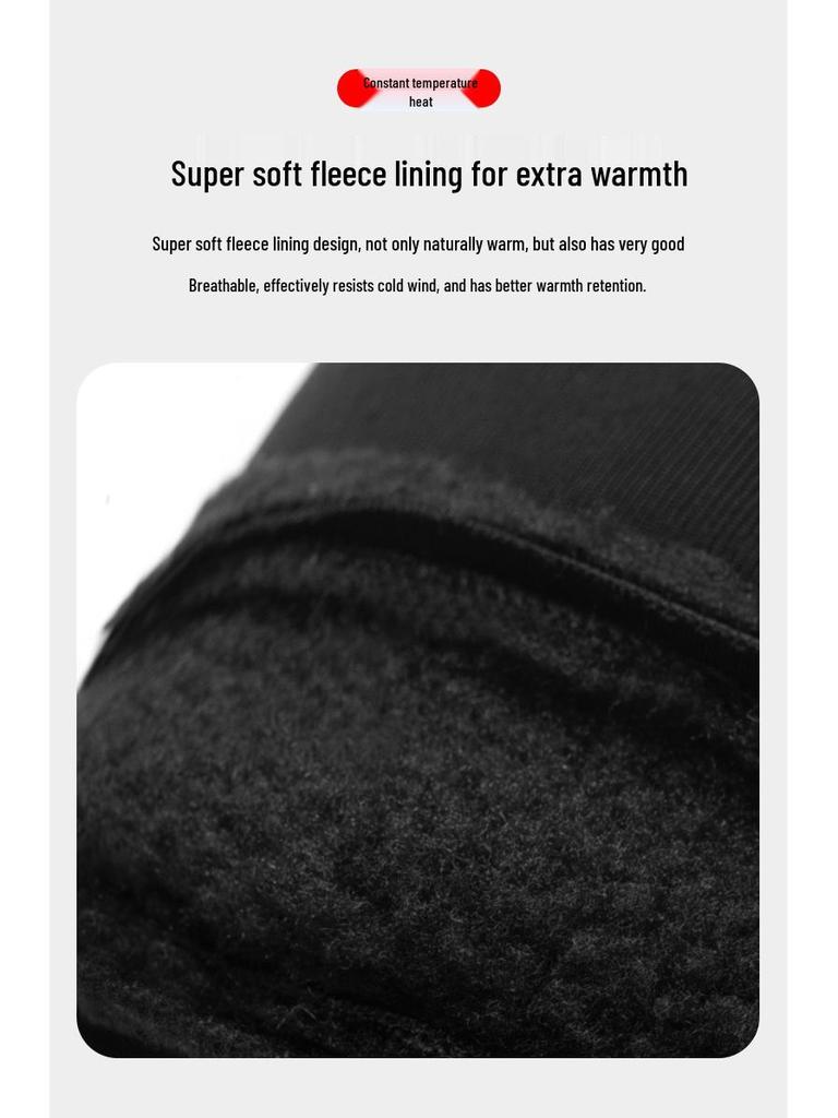 Men's Winter Cycling Gloves: Fleece Lined, Windproof, Waterproof, Touchscreen-Compatible for Outdoor Sports and Mountaineering