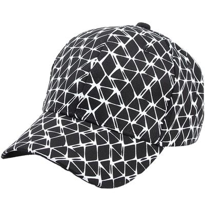 White Fang Hat Cap Triangle Checkered Outdoor Casual Fashion Men Women CZ441 (Black)