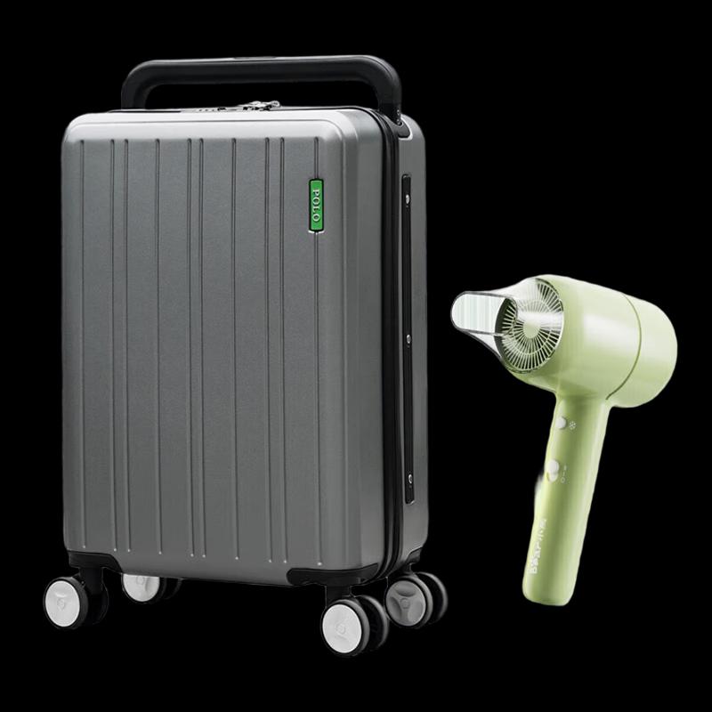 POLO 20-inch Travel Luggage with Hair Dryer Bundle 20 inch