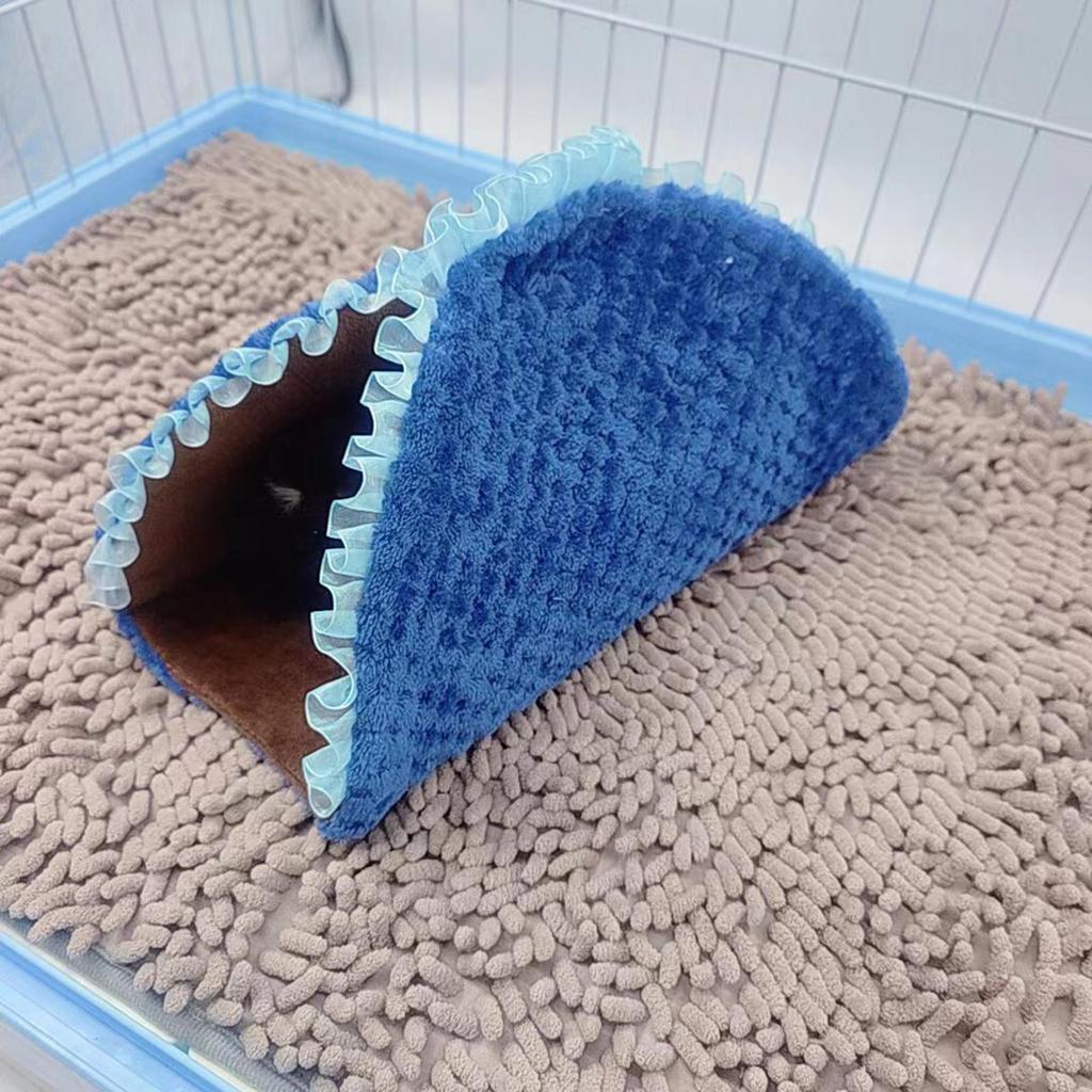Hamsters Sleeping Bed Toy Small Animal Pet Hideaway Winter Warm Play Tunnel Bed Habitat Decor for Squirrels Chinchillas