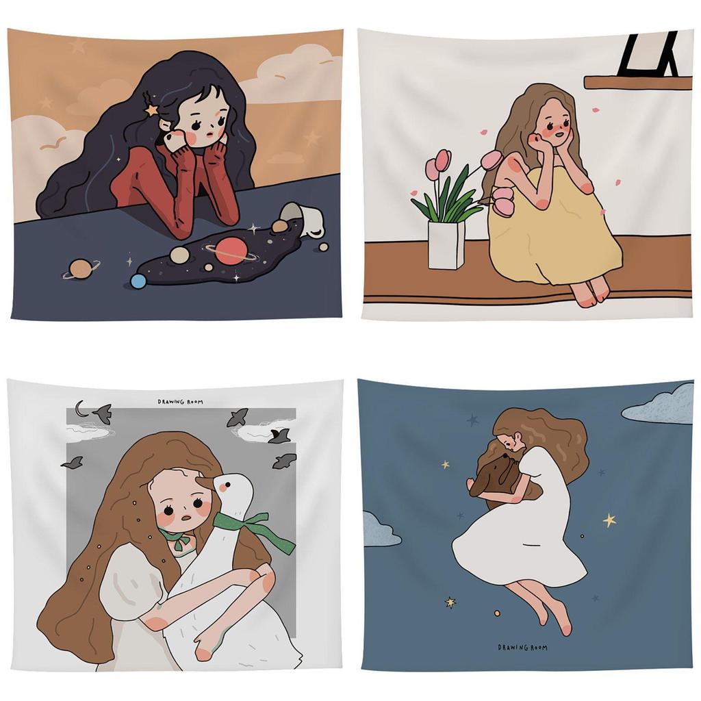 Abstract Cartoon Tapestry Wall Hanging- Fashionable And Durable Livingroom Decoration