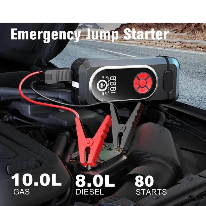 High Efficiency Vehicle Starting Device Digital Tire Inflator Electric Air Compressor Pump for Accurate Pressure Control
