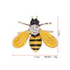 Stylish And Cute Mini Bee Brooch Versatile Rhinestone Drip Enamel Insect Pin Coat Suit Accessories