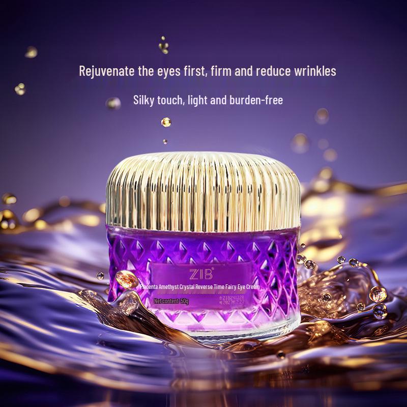 ZIB Placenta Améthyste Crème Yeux Anti-Âge: Hydrate, Hydrate, Réduit les ridules, Améliore les cernes.