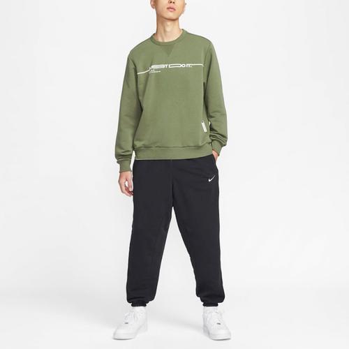 Nike Comfortable Logo Crewneck Pullover Sports Long-Sleeve Sweatshirt Men Green