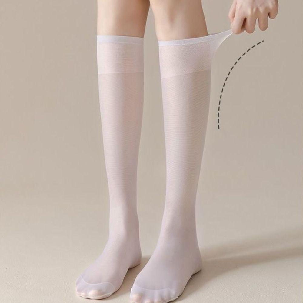 1 Pair Anti-fric Ultra-thin Nylon Stocking Sweat-absorbing Elasticity Invisible Stockings Spring